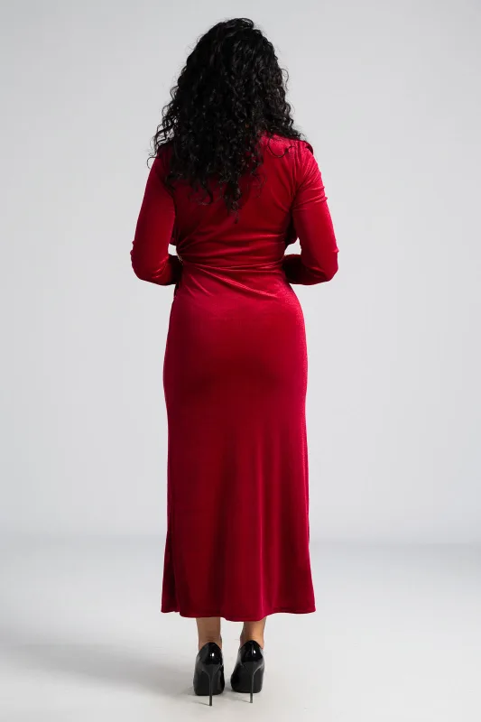 Φόρεμα Velvet Άνοιγμα Πλάι