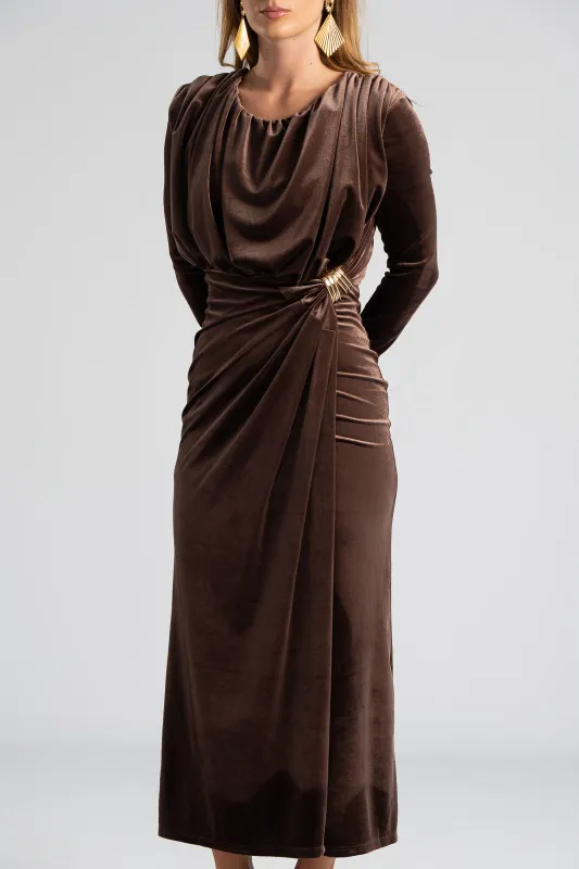 Φόρεμα Velvet Άνοιγμα Πλάι