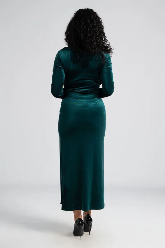 Φόρεμα Velvet Άνοιγμα Πλάι