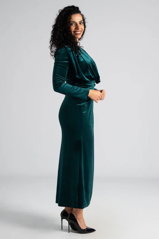 Φόρεμα Velvet Άνοιγμα Πλάι