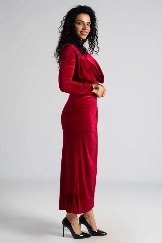 Φόρεμα Velvet Άνοιγμα Πλάι