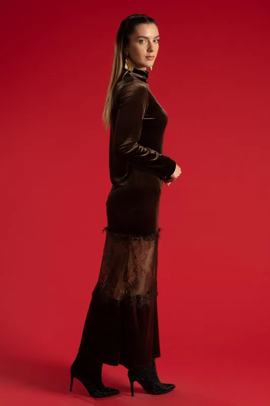 Φόρεμα Velvet Λεπτομέρεια Δαντέλα