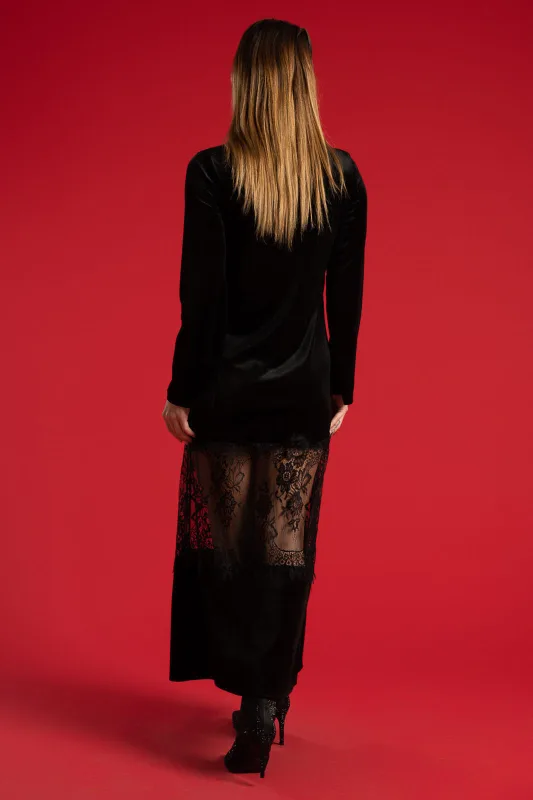 Φόρεμα Velvet Λεπτομέρεια Δαντέλα