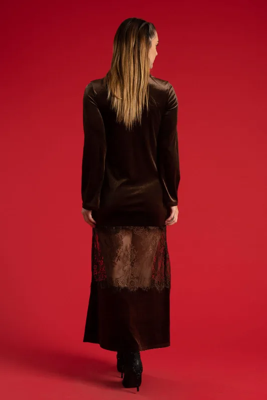 Φόρεμα Velvet Λεπτομέρεια Δαντέλα