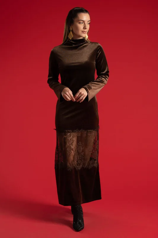 Φόρεμα Velvet Λεπτομέρεια Δαντέλα