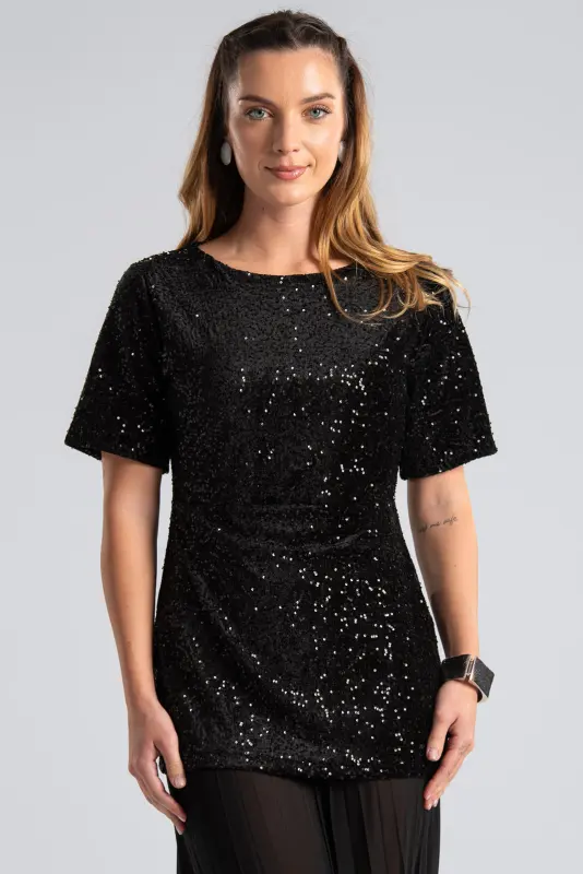 Φόρεμα Velvet Πλισέ Τελείωμα