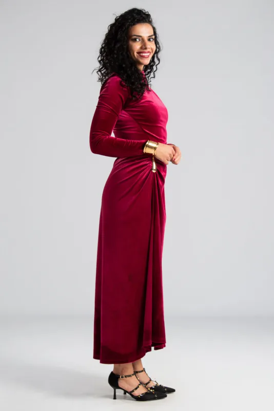 Φόρεμα Velvet Χρυσές Λεπτομέρειες