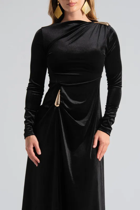 Φόρεμα Velvet Χρυσές Λεπτομέρειες