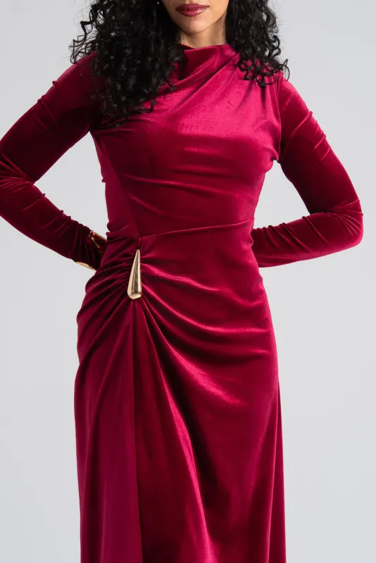 Φόρεμα Velvet Χρυσές Λεπτομέρειες