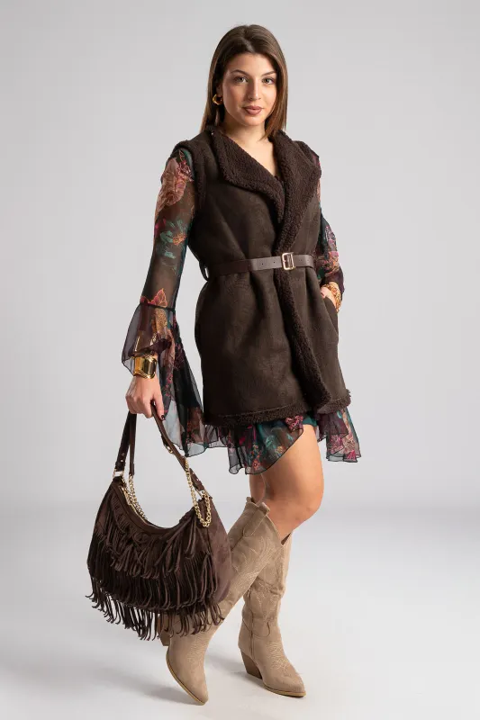 Dress Neckline Ruffle Floral