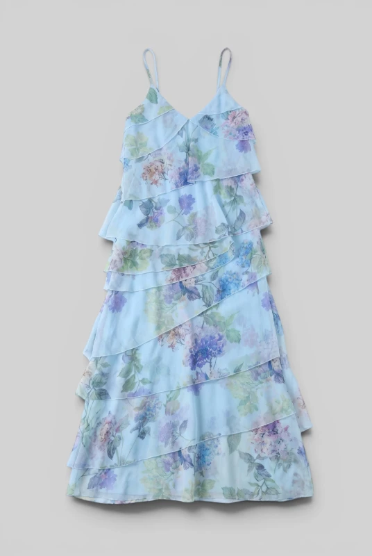 Φόρεμα Βολάν με Τιράντα Floral