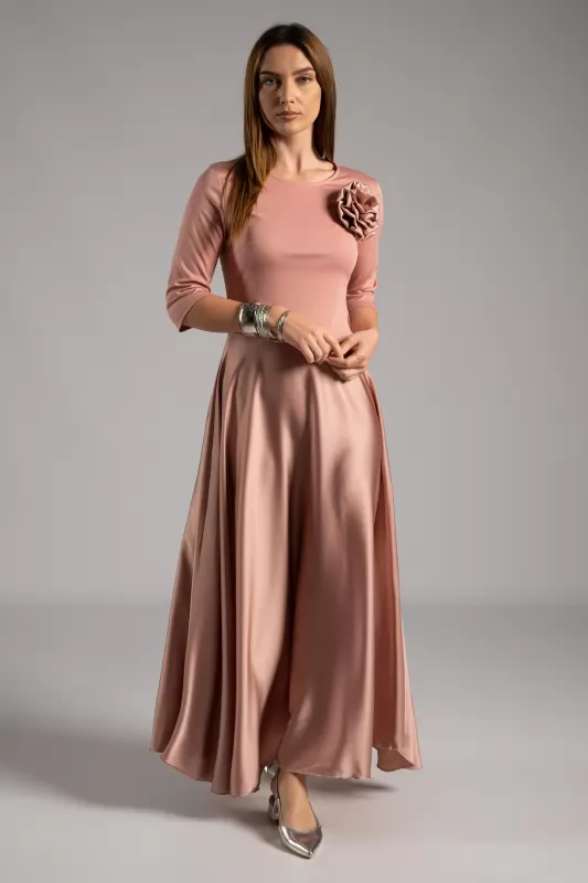 Φόρεμα Ζώνη Καρφίτσα Rose