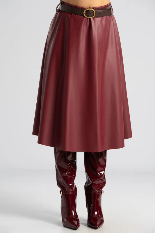 Φούστα Α Γραμμή Δερματίνη