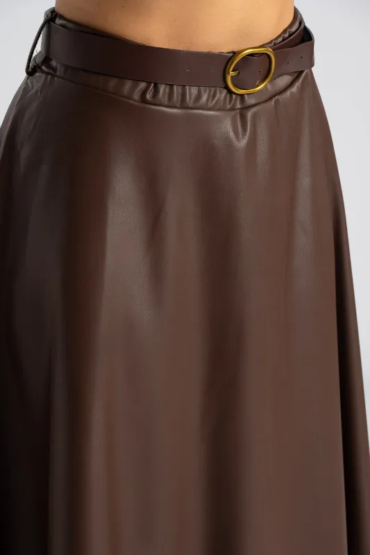 Φούστα Α Γραμμή Δερματίνη