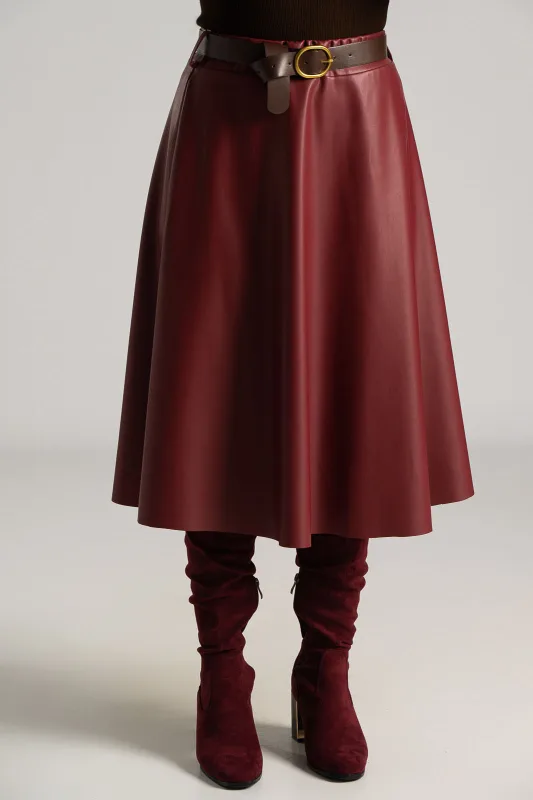 Φούστα Α Γραμμή Δερματίνη