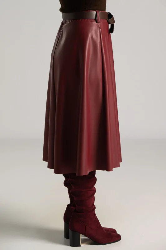 Φούστα Α Γραμμή Δερματίνη