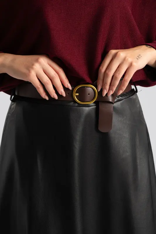 Φούστα Α Γραμμή Δερματίνη