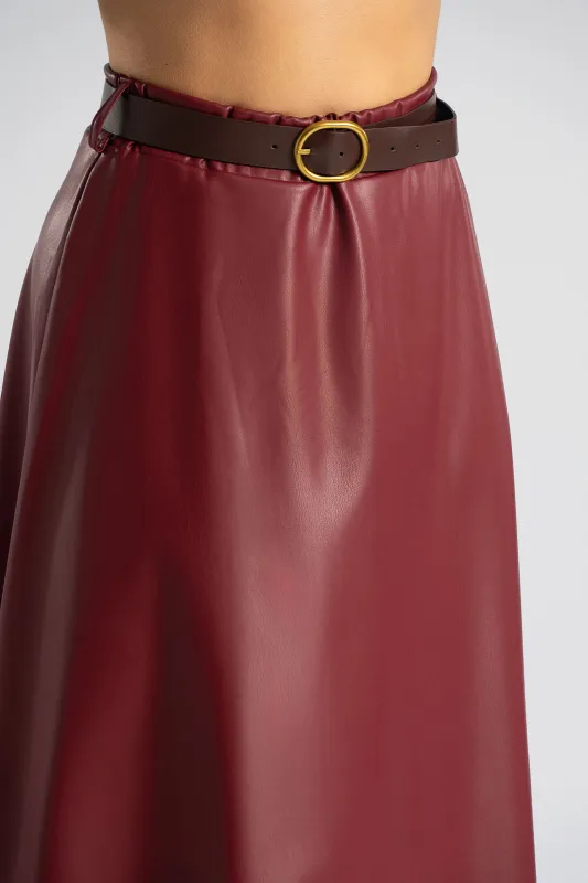 Φούστα Α Γραμμή Δερματίνη