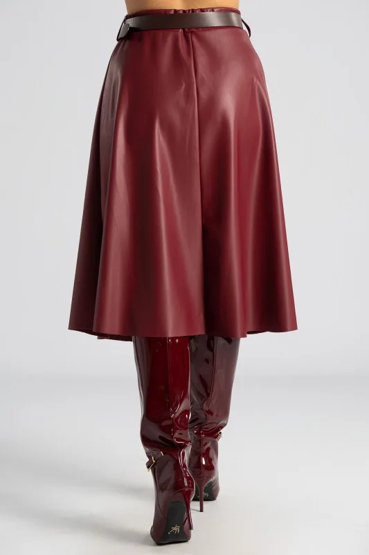 Φούστα Α Γραμμή Δερματίνη