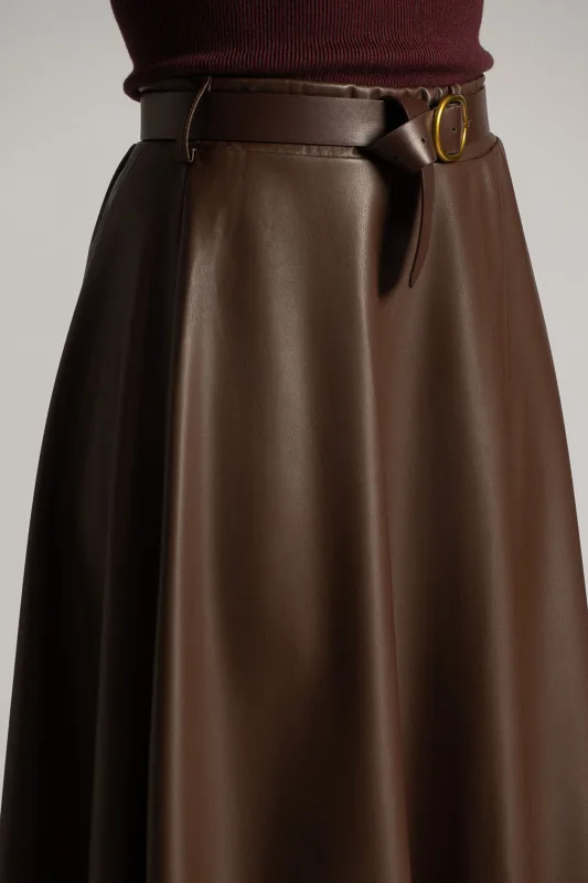 Φούστα Α Γραμμή Δερματίνη