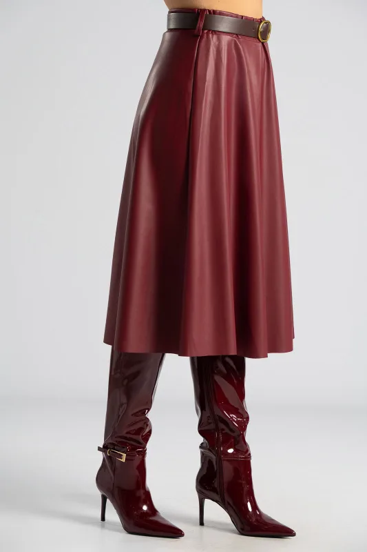 Φούστα Α Γραμμή Δερματίνη