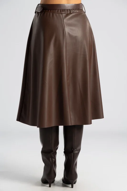 Φούστα Α Γραμμή Δερματίνη