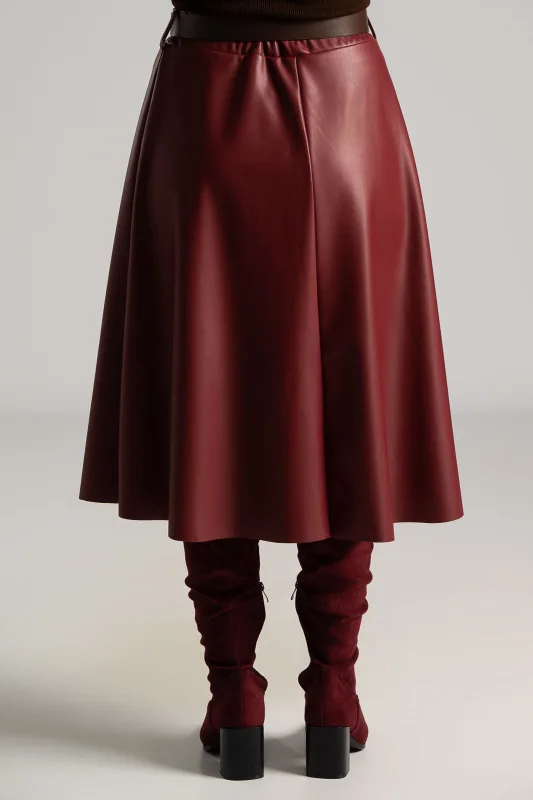 Φούστα Α Γραμμή Δερματίνη