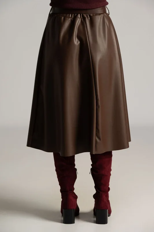 Φούστα Α Γραμμή Δερματίνη