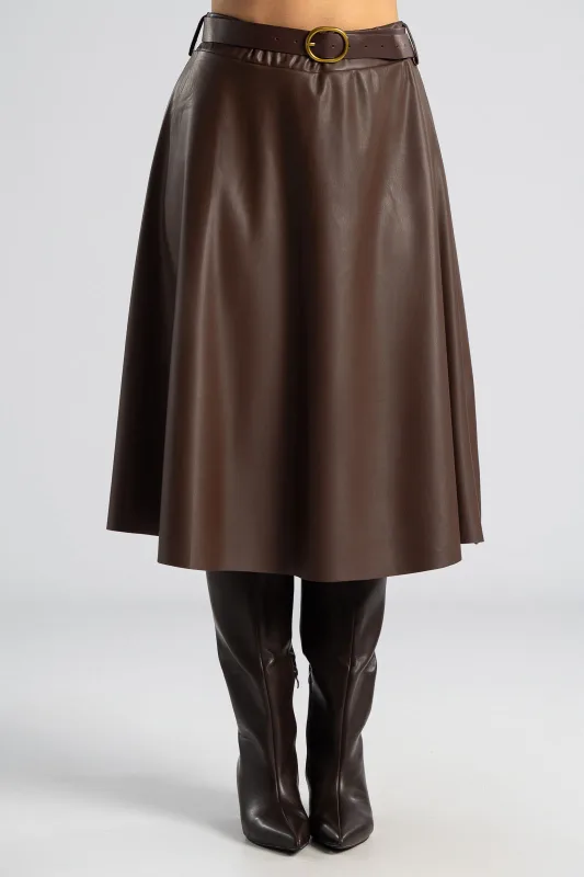 Φούστα Α Γραμμή Δερματίνη