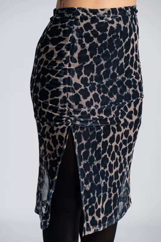 Skirt C-Throu Leopar Navy Blue