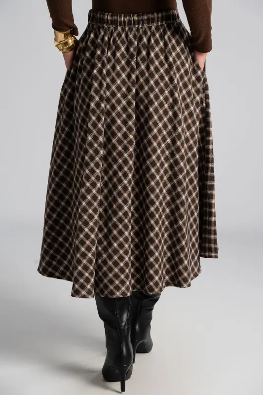 Φούστα Καρώ Κλος Midi