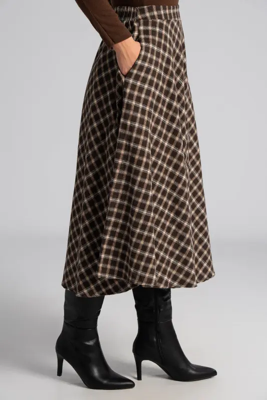 Φούστα Καρώ Κλος Midi