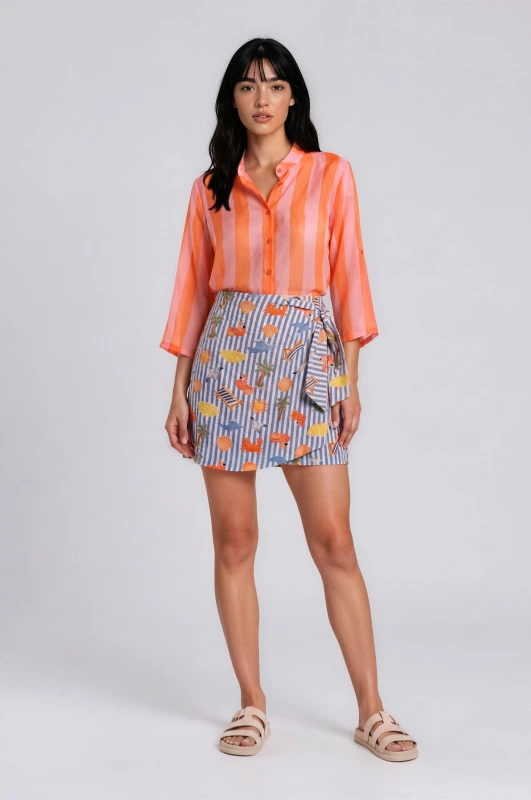 Skirt Wrap Embroidered 