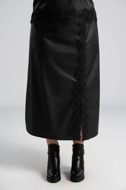 Φούστα Λάστιχο Λεπτομέρεια Δαντέλα