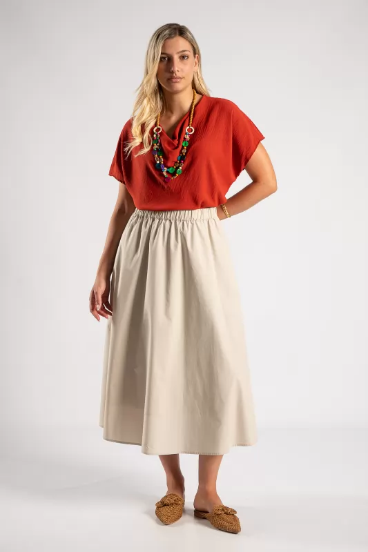 Skirt Elastic Poplin