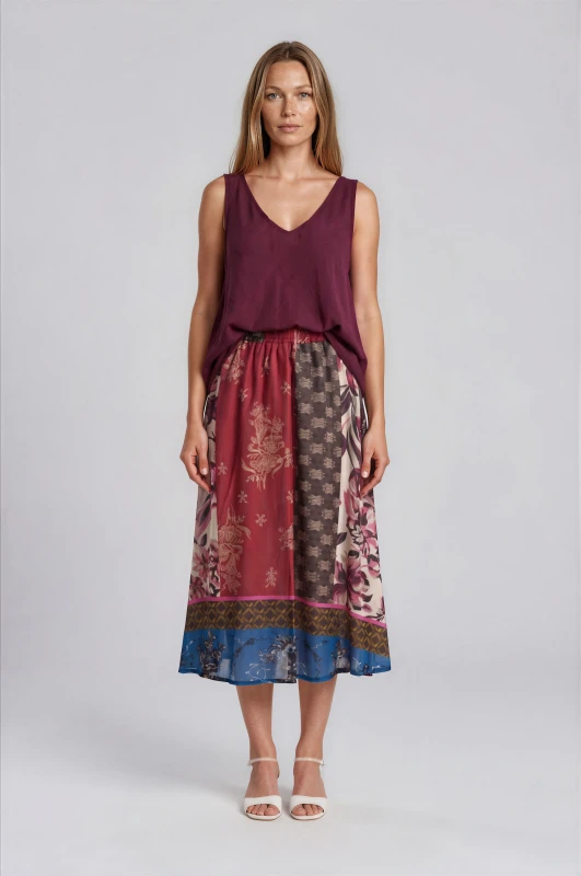 Φούστα Maxi Εμπριμέ Boho