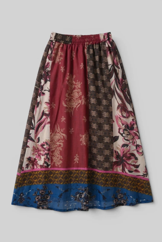 Boho Embroidered Maxi Skirt
