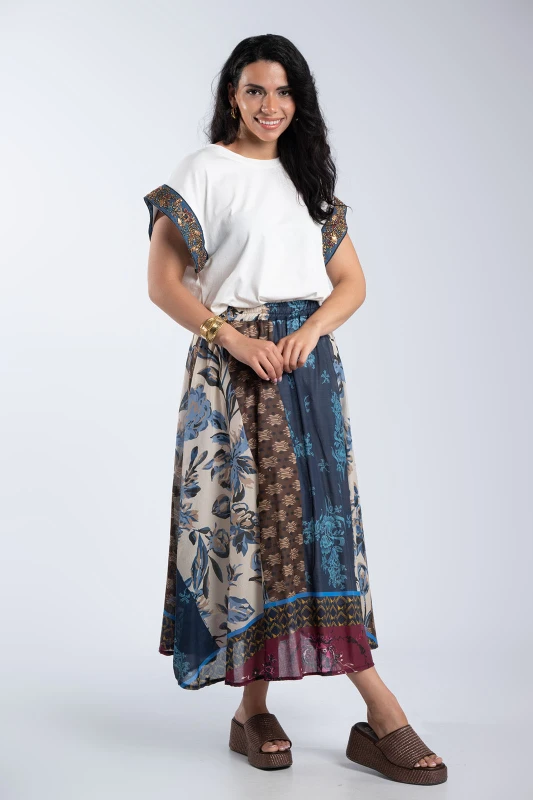 Φούστα Maxi Εμπριμέ Boho
