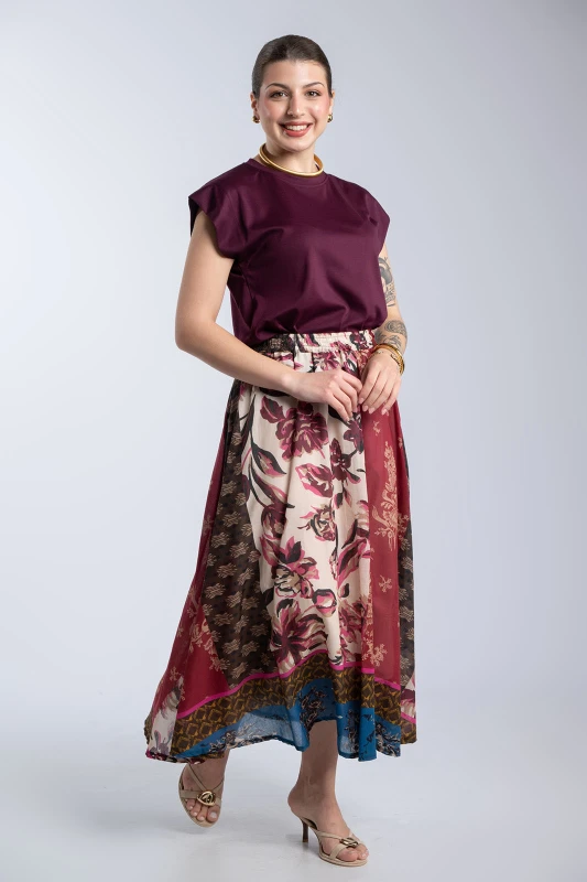 Φούστα Maxi Εμπριμέ Boho