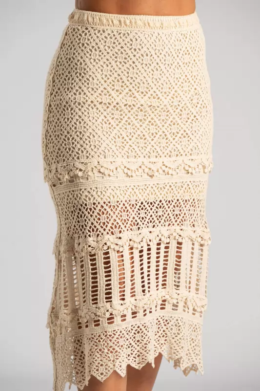 Φούστα Midi Crochet