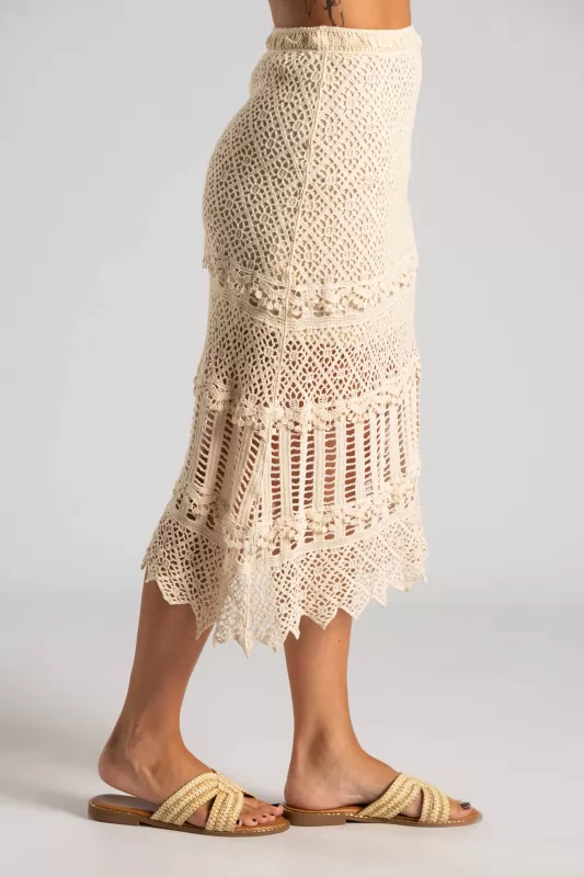 Φούστα Midi Crochet