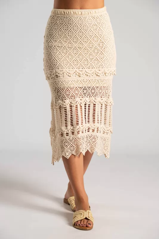 Φούστα Midi Crochet
