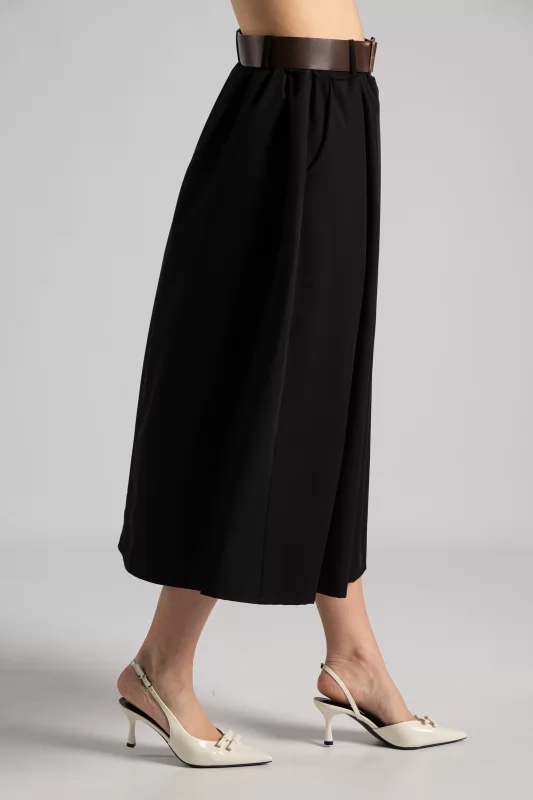 Skirt Midi Pleats Belt