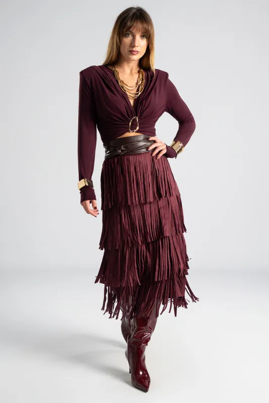 Φούστα Midi Σουέτ Κρόσια