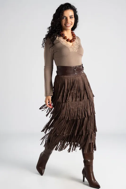 Φούστα Midi Σουέτ Κρόσια