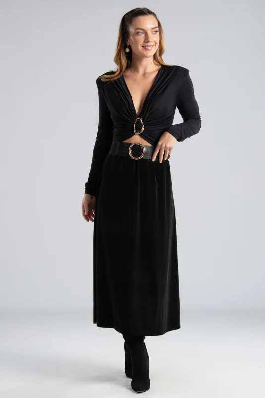 Φούστα Midi Velvet