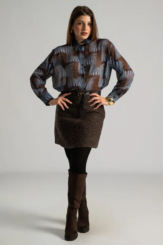 Mini Melange Skirt Belt