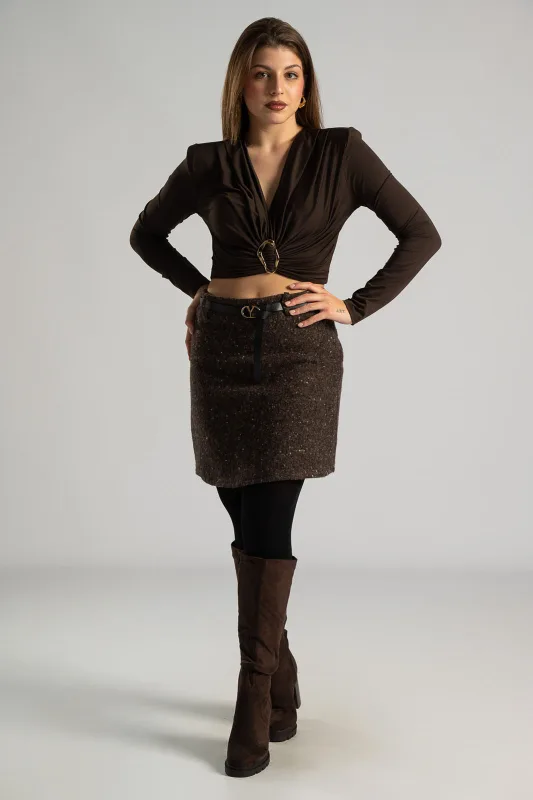 Mini Melange Skirt Belt