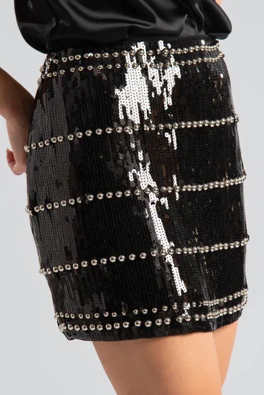 Φούστα Mini Παγιέτες Τρουξ