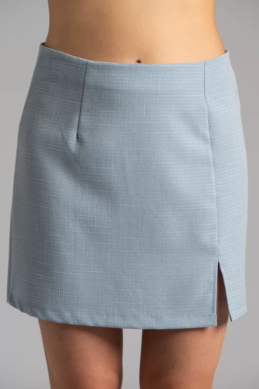 Mini Skirt Tearing Light Blue